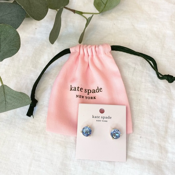 ✨Host Pick✨ NWT Kate Spade ♠️ Rise And Shine Stud Earrings in Aquamarine / Blue - Picture 2 of 10